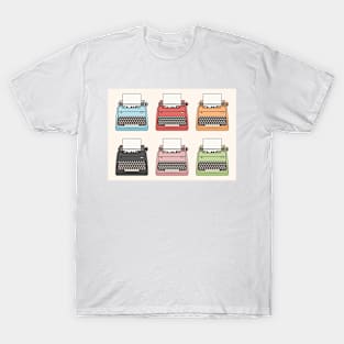 Cute Colourful Typewriters T-Shirt